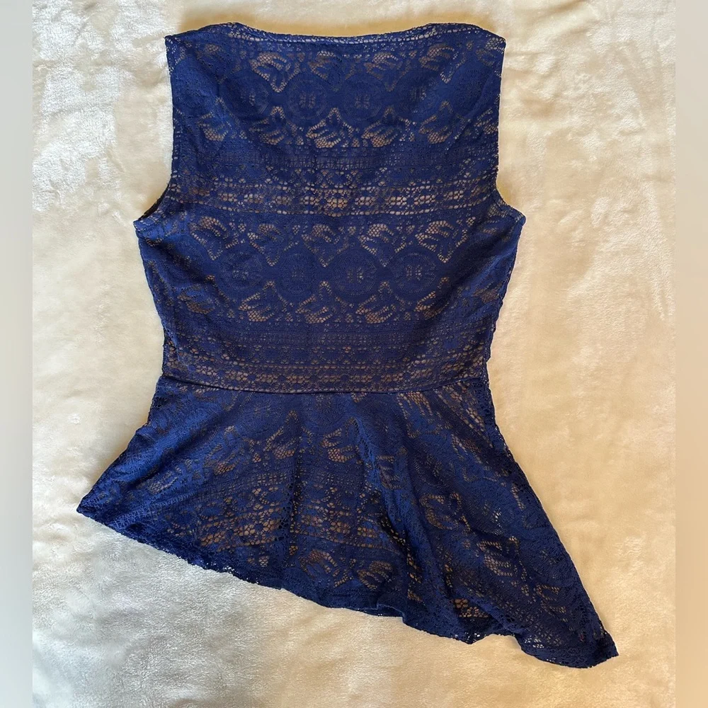 BCBGMaxAzaria Asymmetrical Sleeveless Top ￼ - Picture 5 of 5